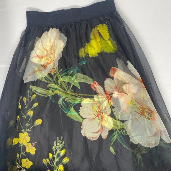 Alice + Olivia Nilda Essential Floral Silk Maxi Skirt 0 - Picture 7 of 11